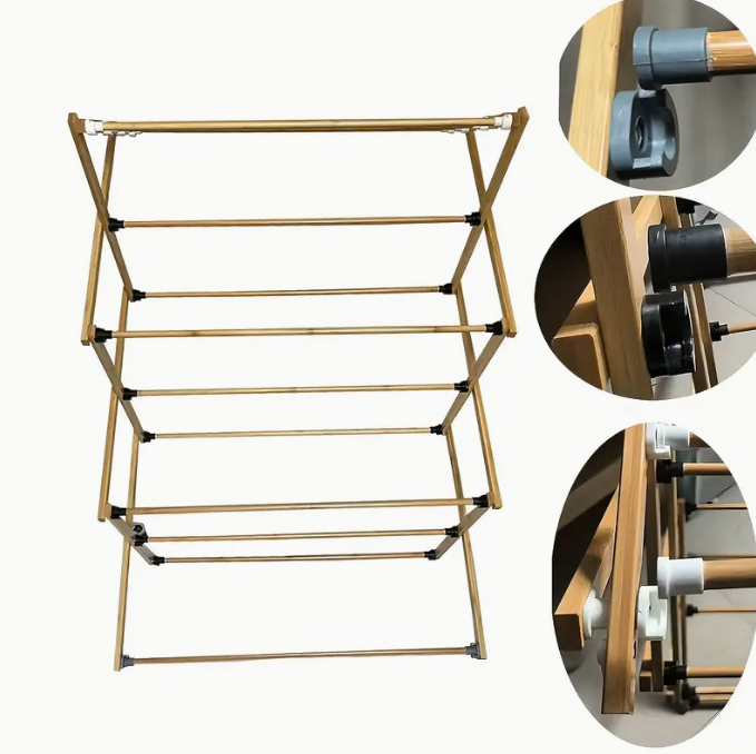 Univerzální bambusový věšák, skládací, FUSION