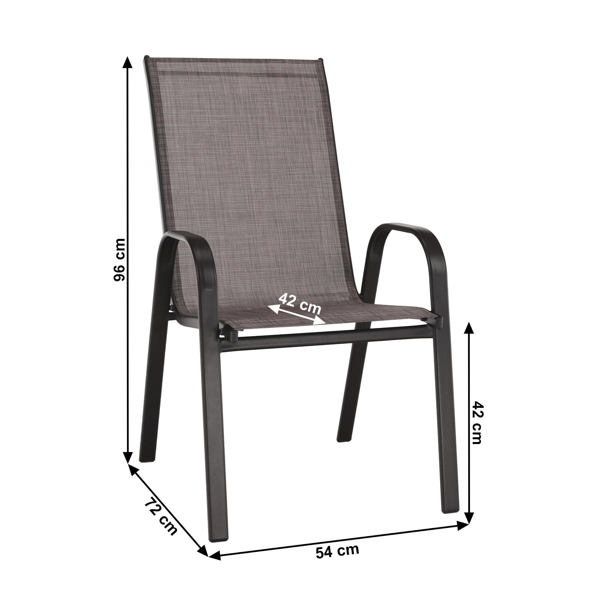 Stohovatelná židle, hnědý melír/hnědá, ALDERA