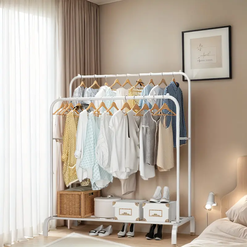 Stojan na šaty, kov bílý, SADIK