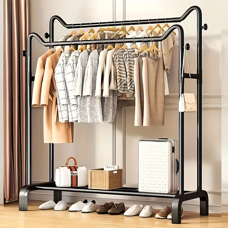 Stojan na šaty, kov černý, BARNUM