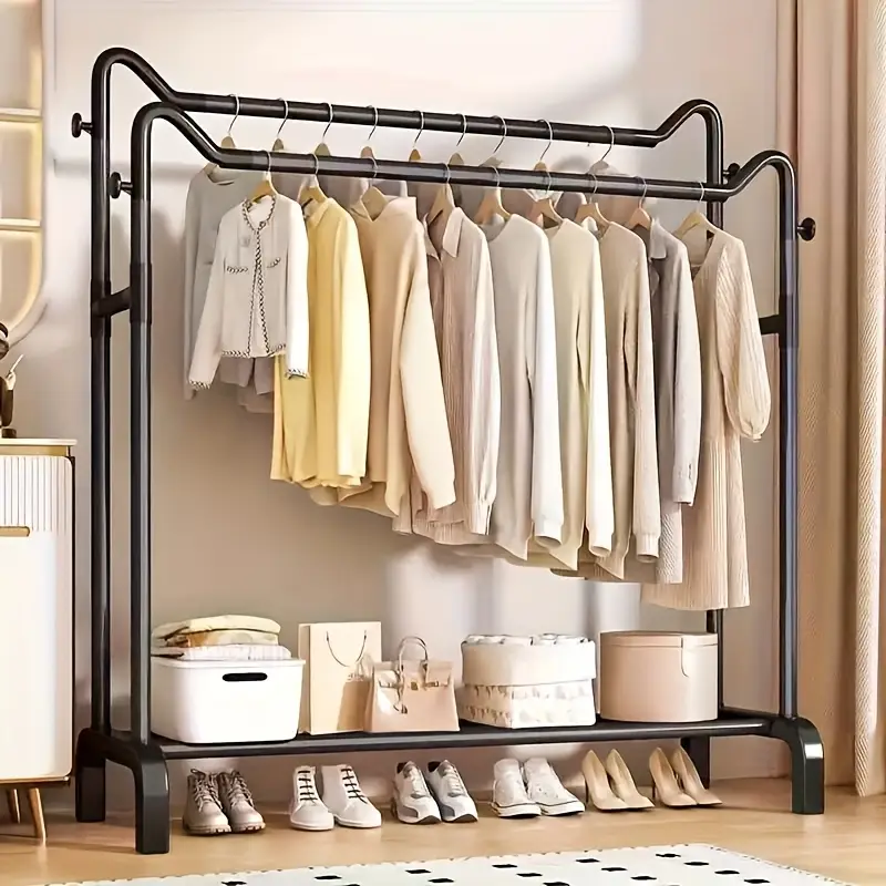 Stojan na šaty, kov černý, BARNUM