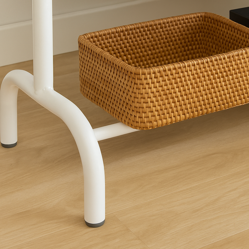 Volně stojící věšák, kov, bílá, TUKAN