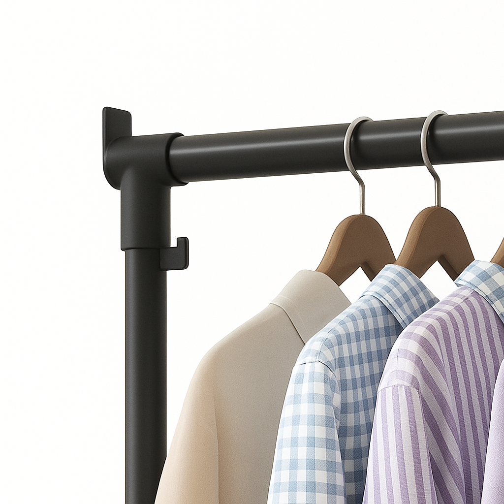 Volně stojící stojan, kov, černá, AVENTO