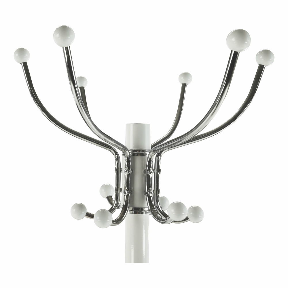 Stojanový věšák JIMY NEW – bílý kov, mramorová základna