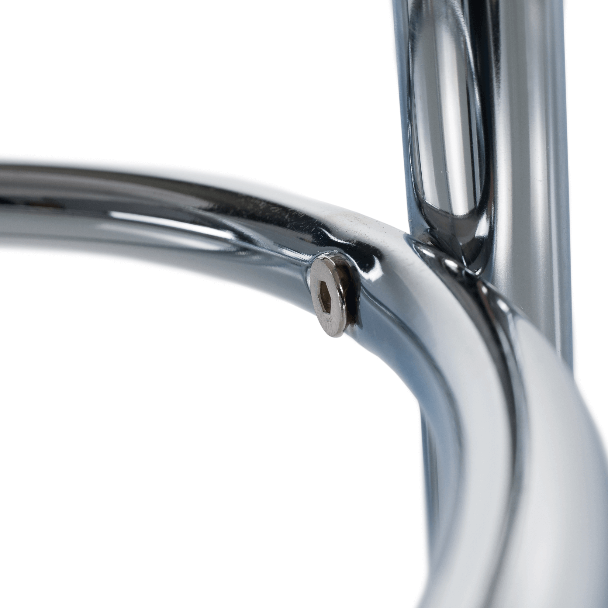 Taburet IRENA, černá ekokůže / chrom, kulatý, 43 cm