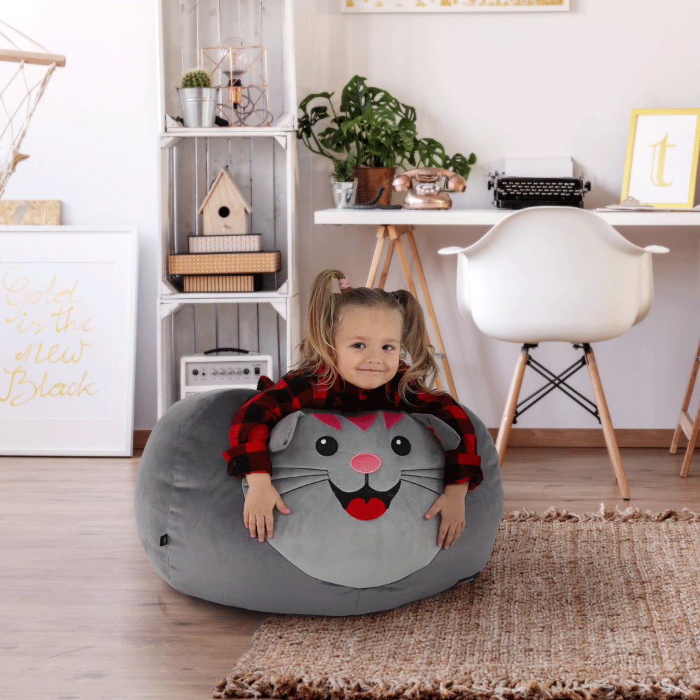 Sedací vak BABY TYP 1 – šedý, 60x45 cm