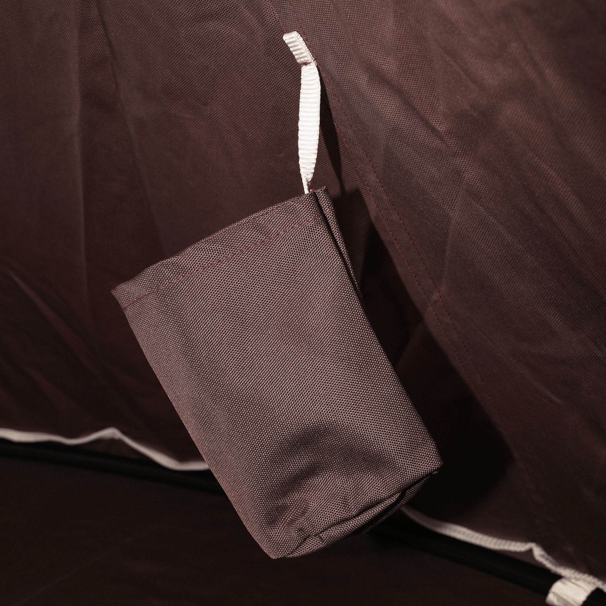 Závěsné houpací křeslo, šedohnědá TAUPE, KLORIN NEW TYP 2 BIG SIZE CACOON HAMMOCK