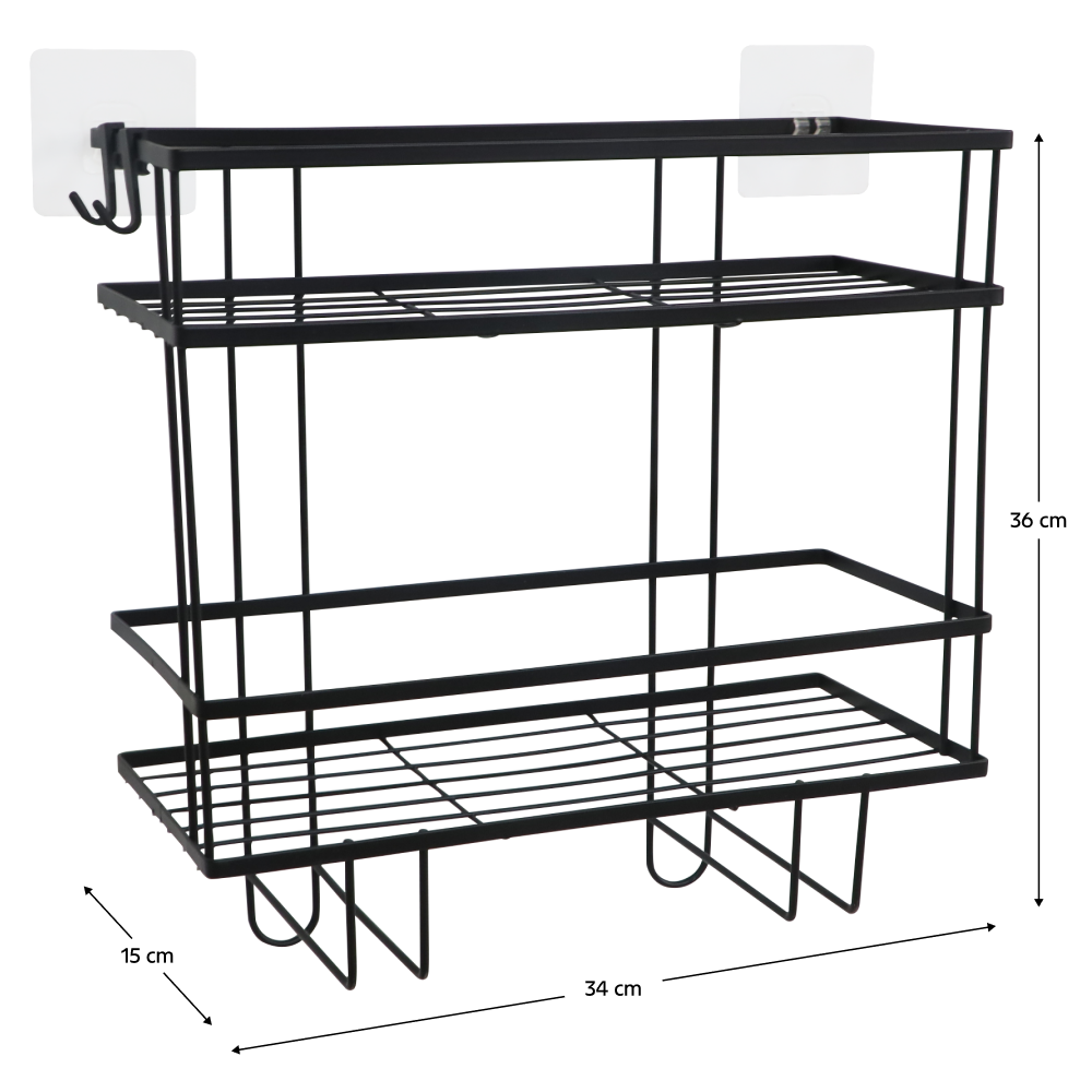 Organizér do koupelny, černá, SVAN