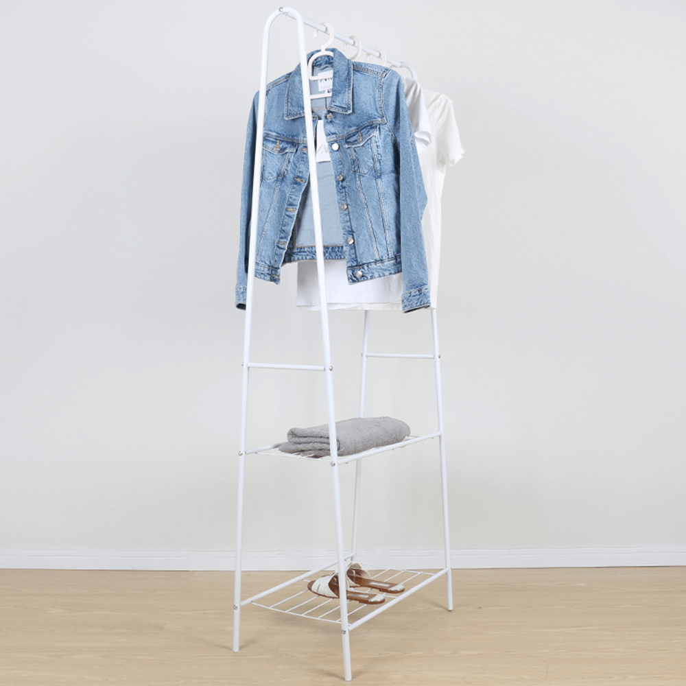 Stojan na oblečení s policemi, káva, ROTAR