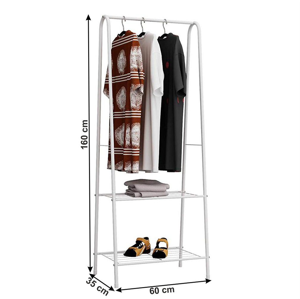 Stojan na oblečení s policemi, káva, ROTAR