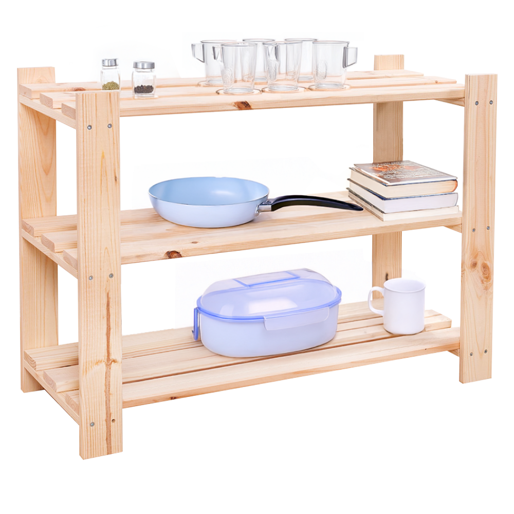 Regál, přírodní, borovice, SIMU 550