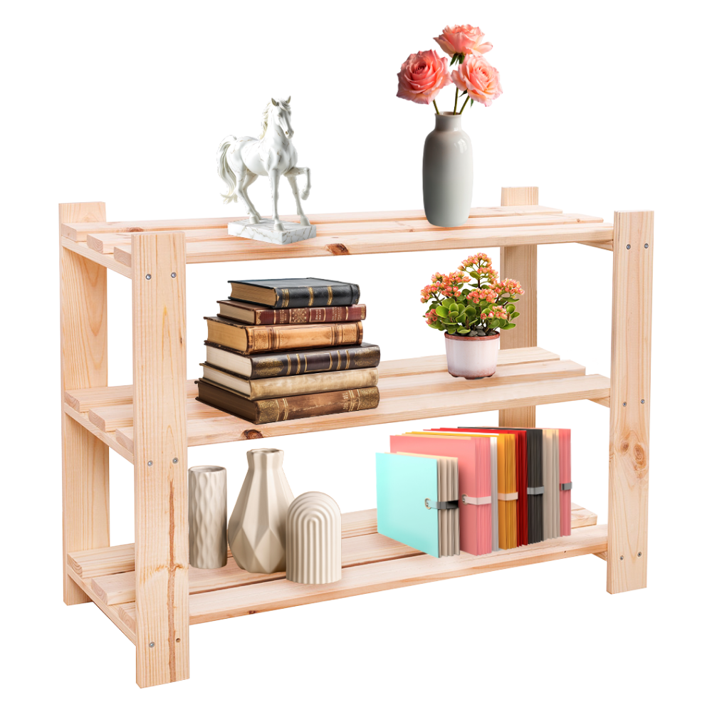 Regál, přírodní, borovice, SIMU 550