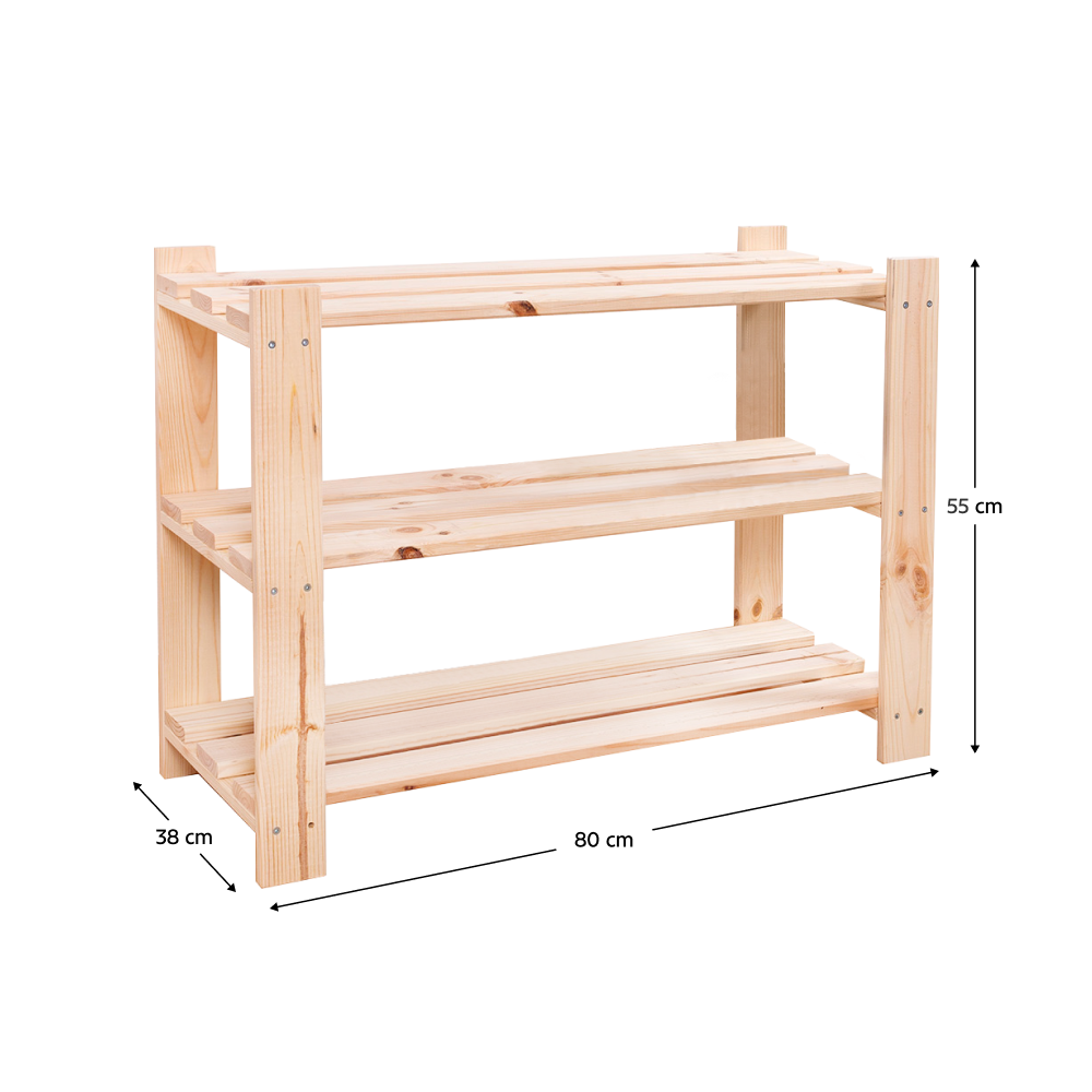 Regál, přírodní, borovice, SIMU 550