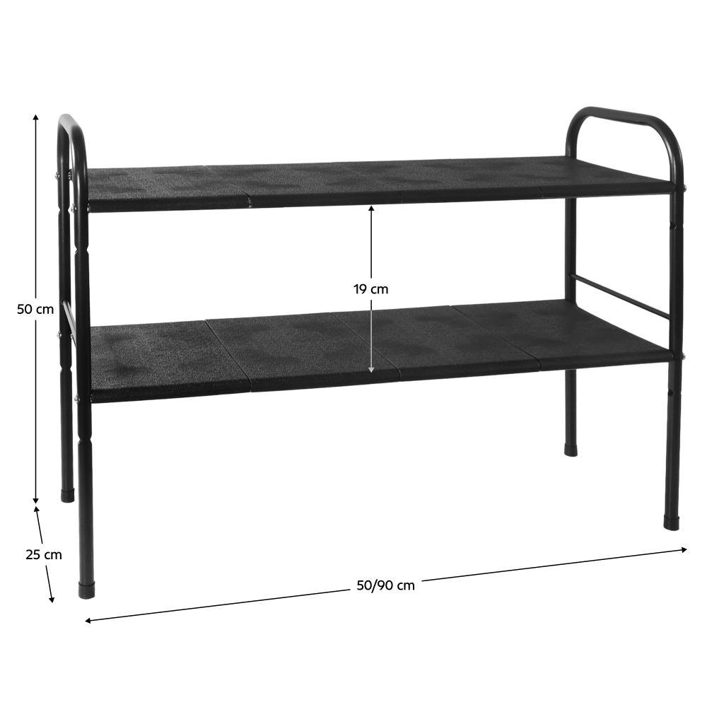 Nastavitelný regál, černá, SOMER