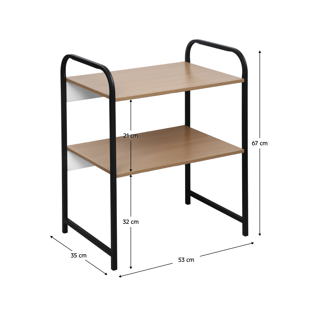 Regál, černá/hnědá, BAYAN