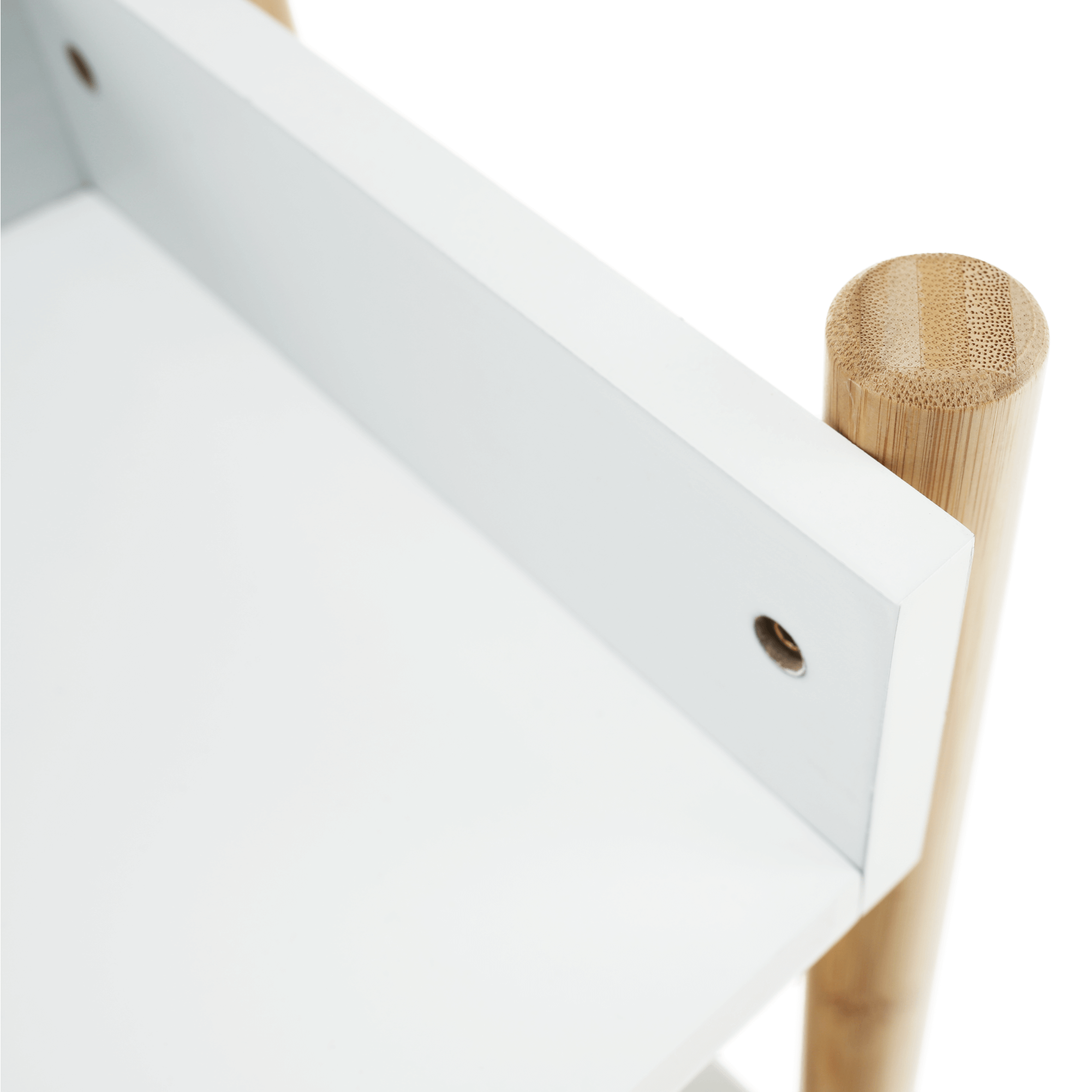 3-poličkový regál, přírodní bambus/bílá, BALTIKA TYP 2