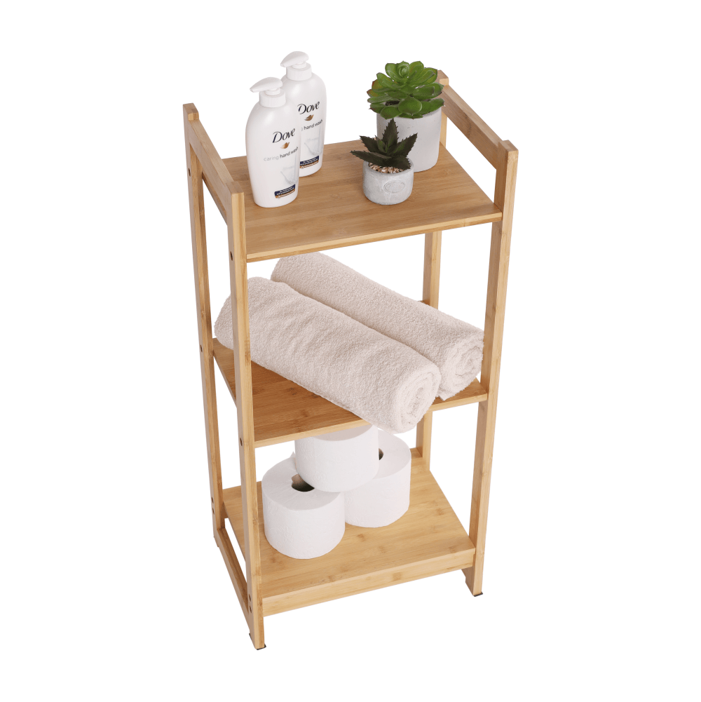 3-poličkový regál, přírodní bambus, IMPEROR TYP 1