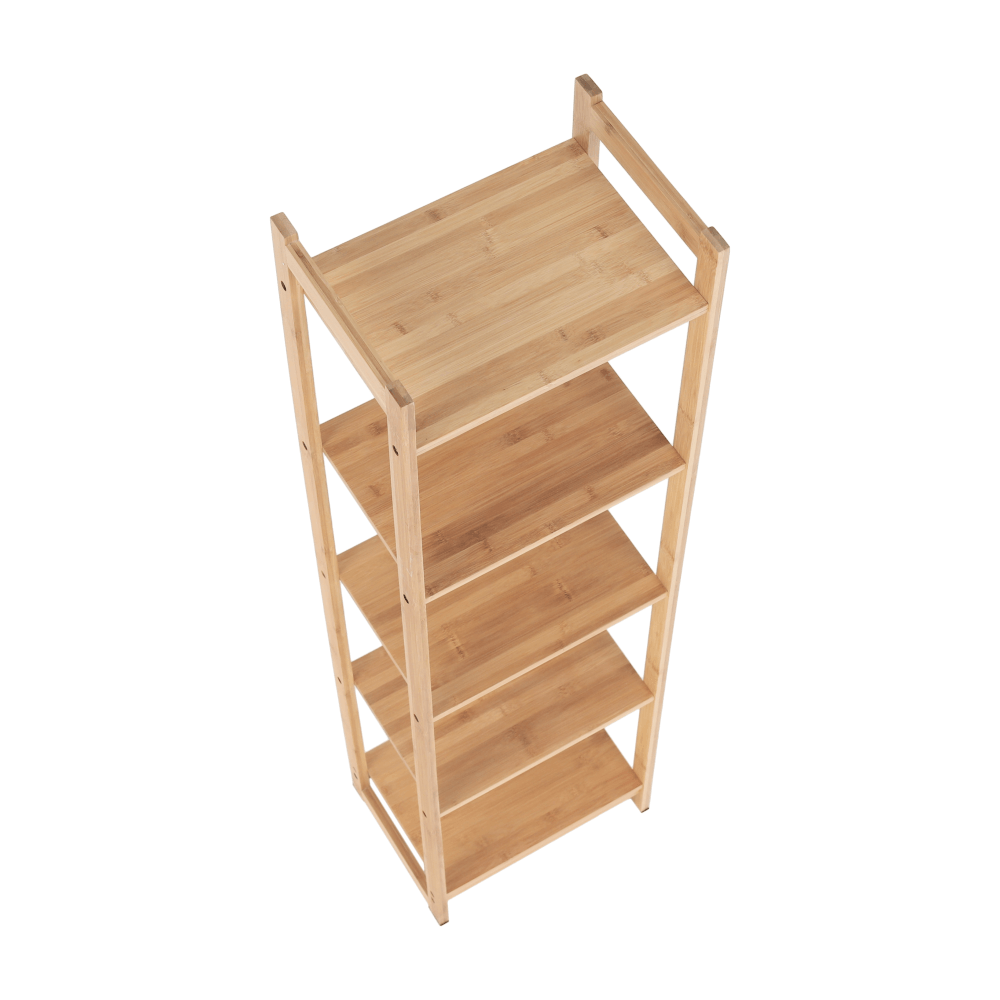 5-poličkový regál, přírodní bambus, IMPEROR TYP 3