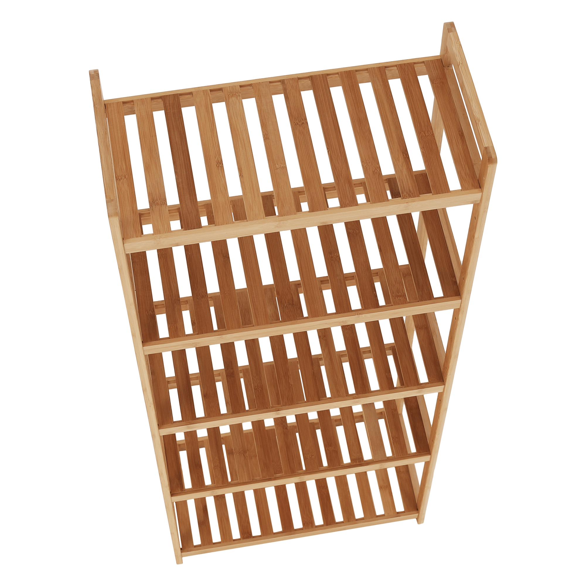 5-policový regál, přírodní bambus, FIORE TYP 3
