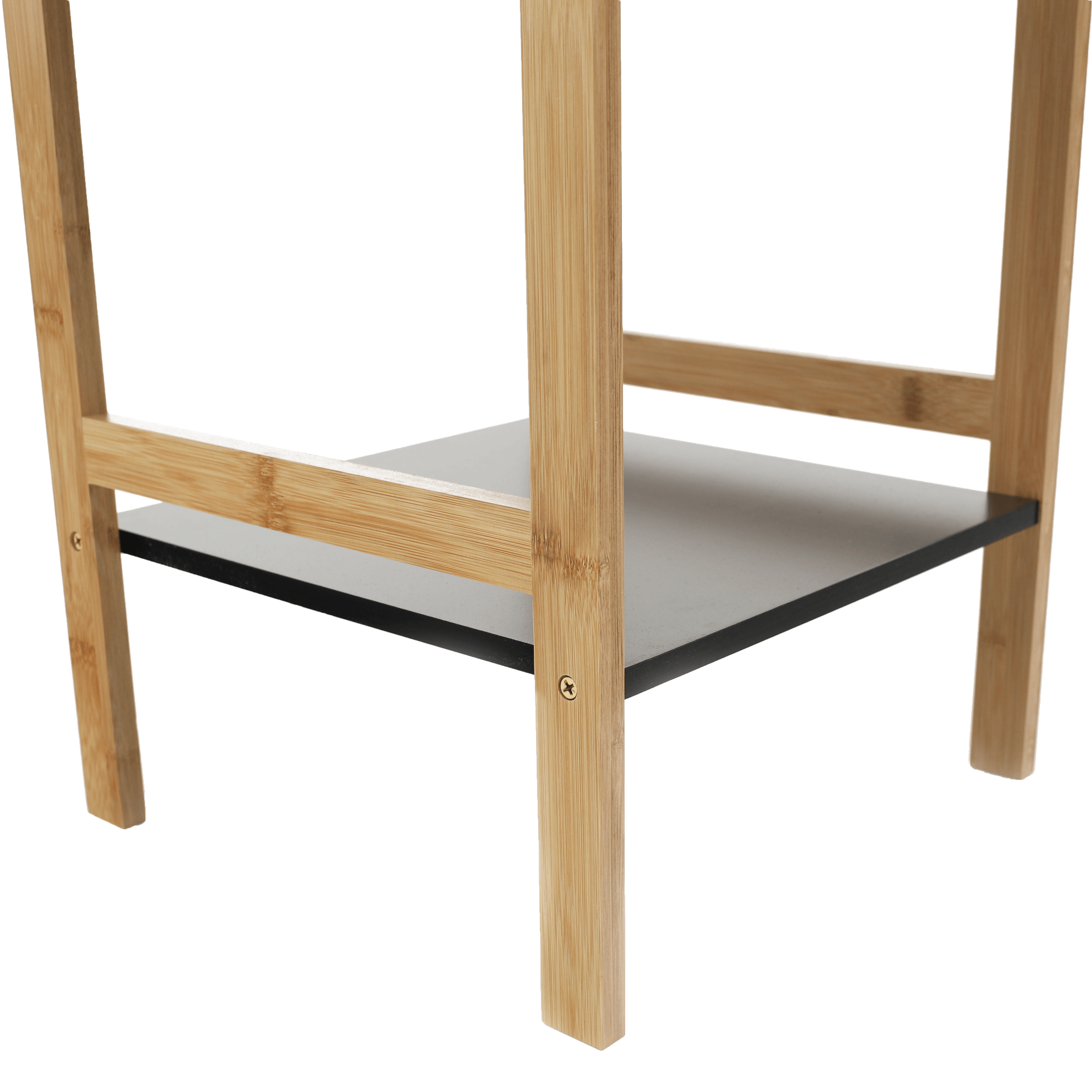 4-poličkový regál, přírodní / černá, NAOKO