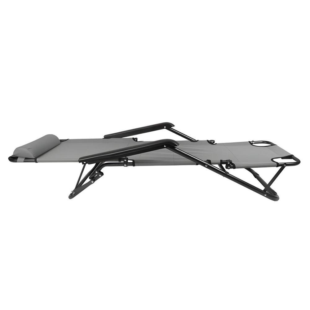 Zahradní polohovací křeslo, šedá, REGED