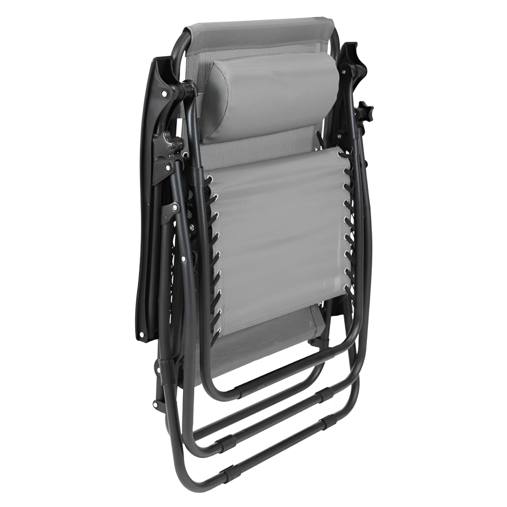 Zahradní polohovací křeslo, světle šedá, GERALD NEW