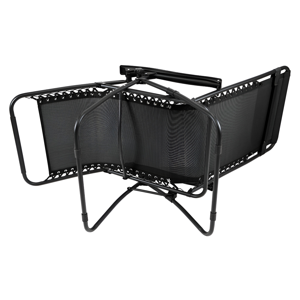 Zahradní polohovací křeslo, černá, GERALD NEW