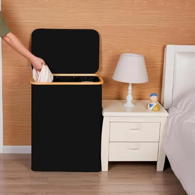 Skládací koš na prádlo velkokapacitní, béžová, LAUNDRY PRO 160