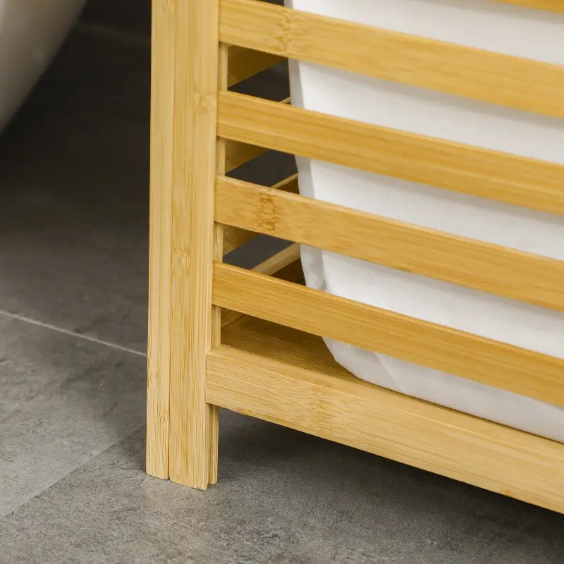 Bambusový koš na prádlo, objem 55 l, barva přírodní, INFINITY