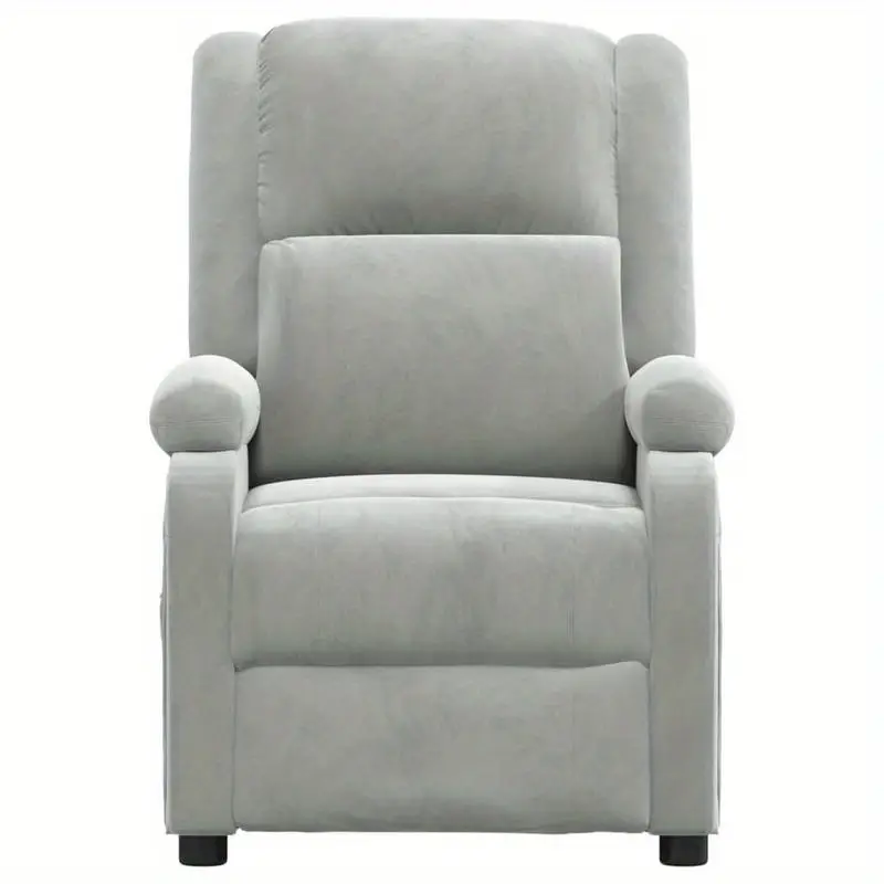 Křeslo ušák, relaxační, polohovací, světle šedá, MILO