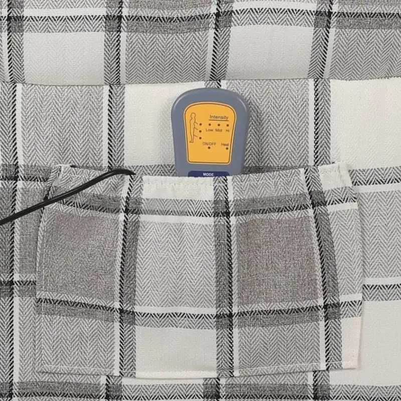 Křeslo ušák, relaxační, polohovací, masážní, nohy masiv, kostka šedá, KENY NEW