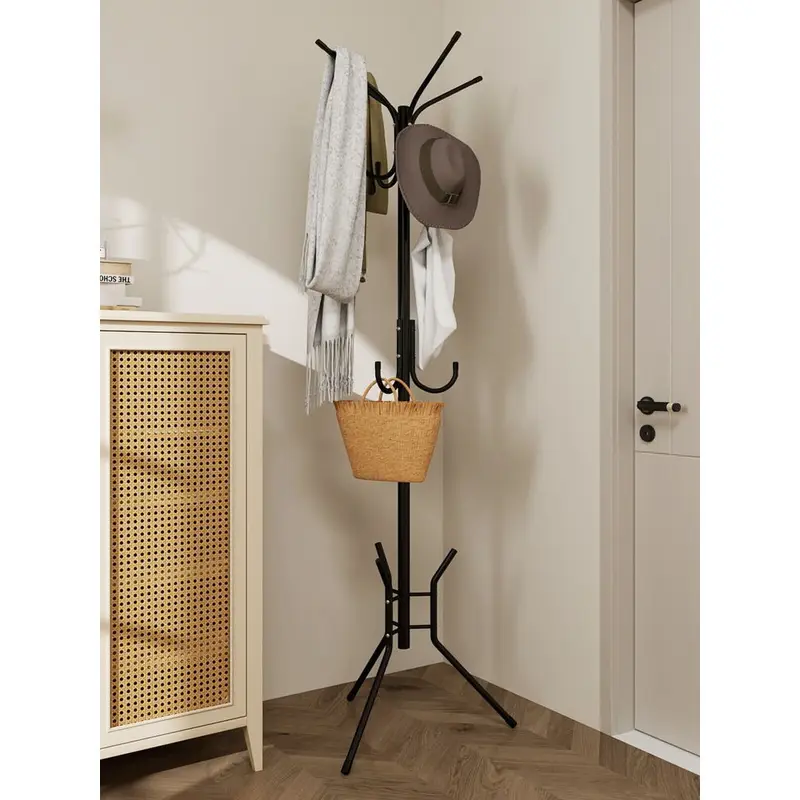 Věšák, kov, černá, CLIFT