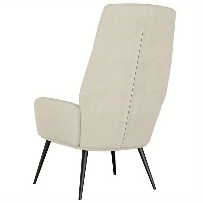 Křeslo relaxační, nohy tmavé, látka krémová, ATLANTIS