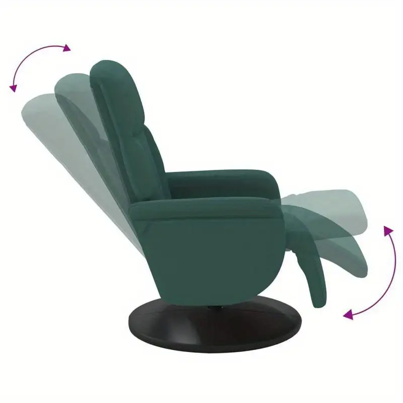 Křeslo relaxační, polohovací, otočné, látka zelená, OPTIMA