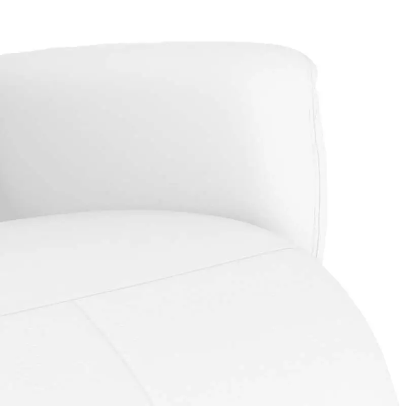 Křeslo relaxační, polohovací, otočné, ekokůže bílá, JEFF