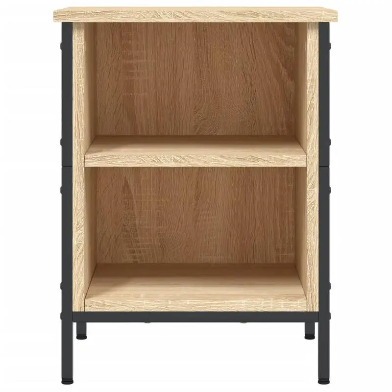 Botník, dřevo, kov, dub sonoma, černá, DITA