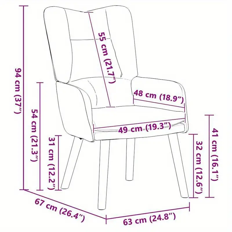 Křeslo relaxační, nohy dřevěné, látka šedá, TYRION