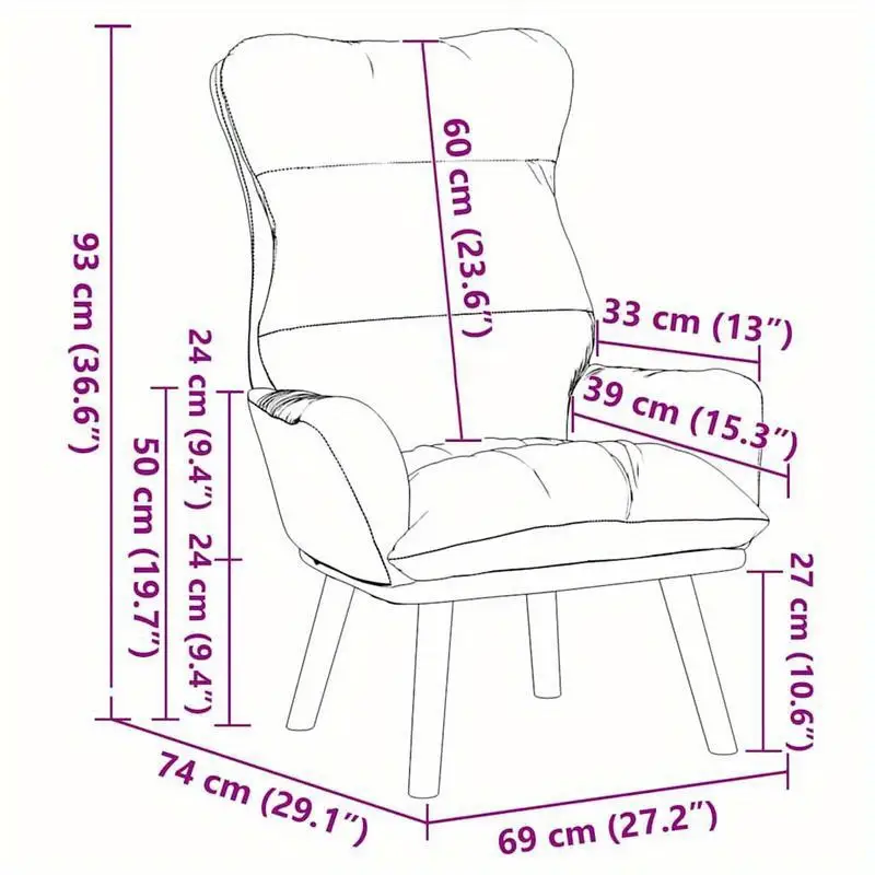 Křeslo relaxační, nohy tmavé, látka světle šedá, BYRON 2