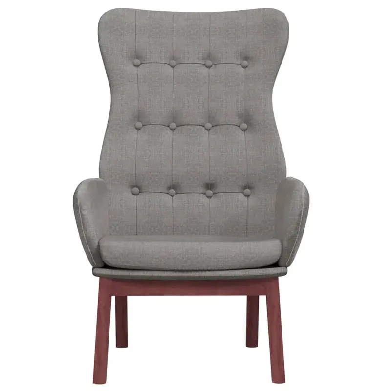 Křeslo relaxační, nohy tmavé, látka šedá, KAPY