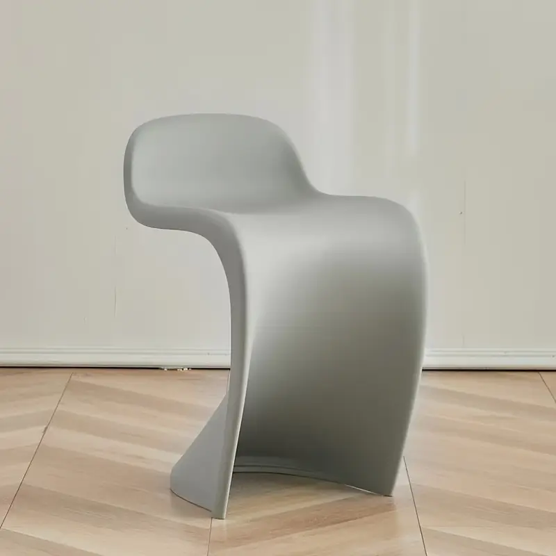 Křeslo ergonomické, designové, relaxační, plast šedý, ELEGANT