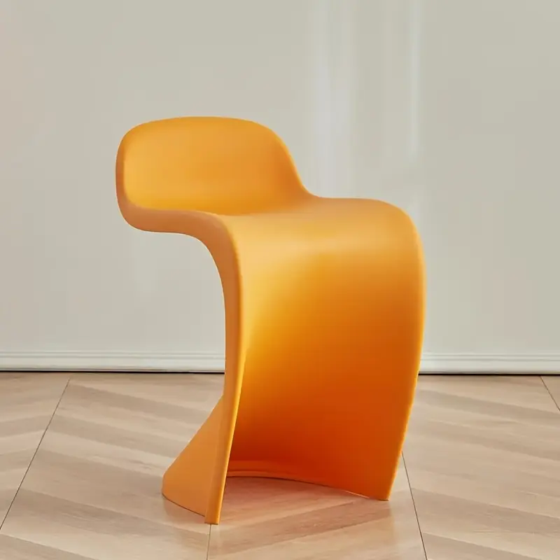 Křeslo ergonomické, designové, relaxační, plast oranžový, ELEGANT