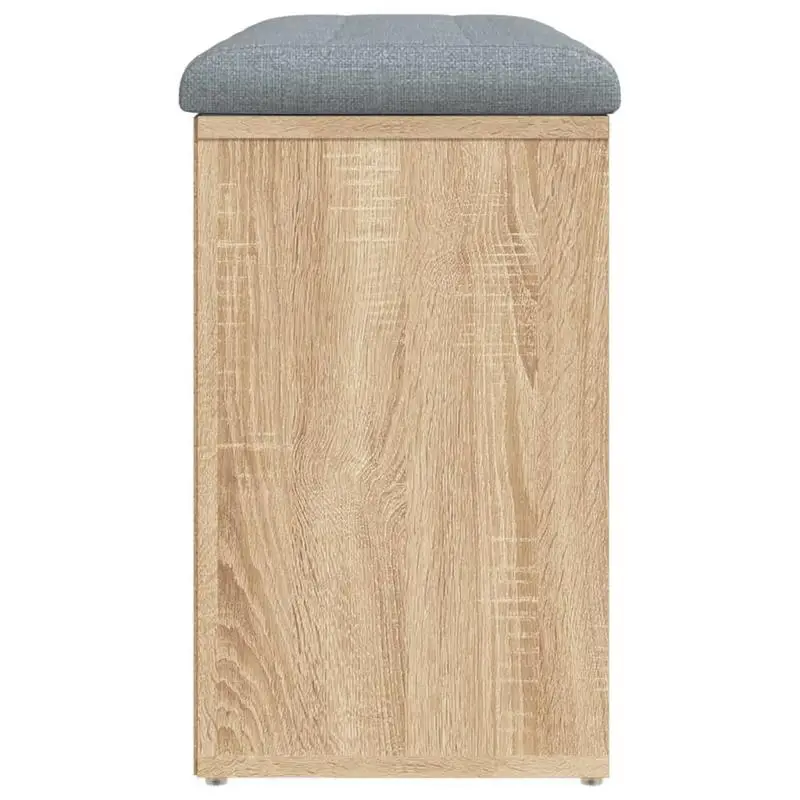 Botník, dřevo, látka, dub sonoma, šedá, FUDDY NEW