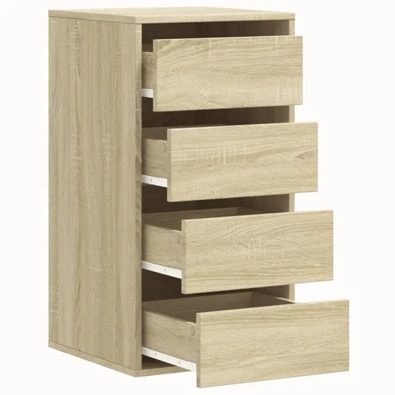 Komoda, 4 zásuvková, dřevo, dub sonoma, MARIO