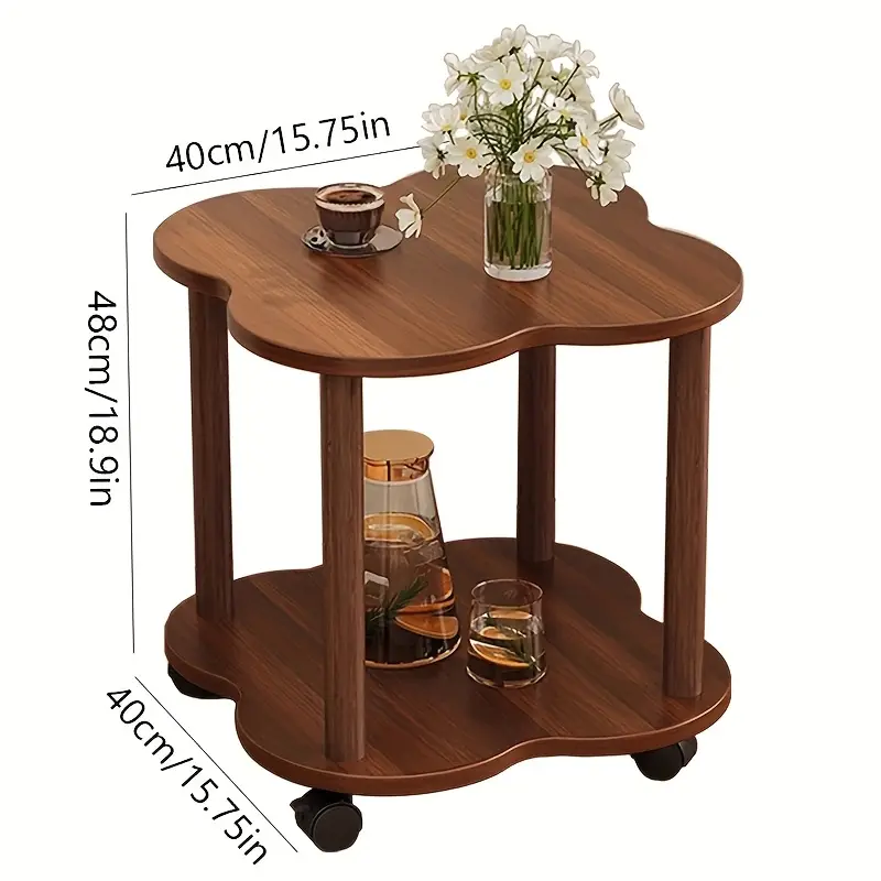 Servírovací stolek, dřevo, teplá bílá/buk, HENRI