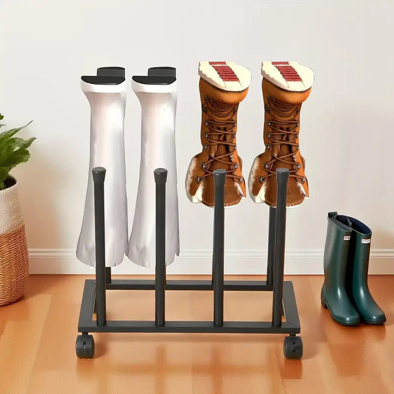 Botník, stojan na boty, kov, černá, LONGER