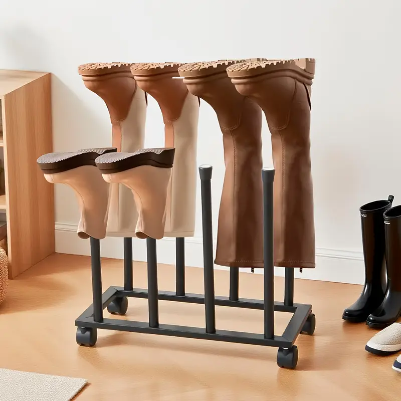 Botník, stojan na boty, kov, černá, LONGER