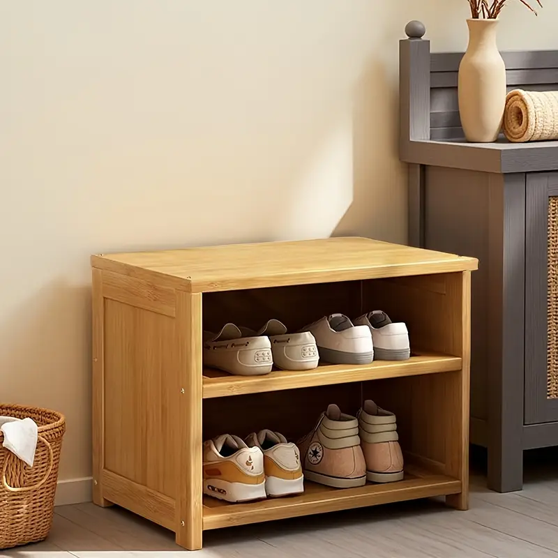 Botník, lavice na boty, přírodní bambus, MODINI TYP 5