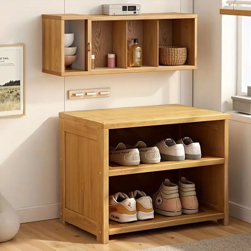 Botník, lavice na boty, přírodní bambus, MODINI TYP 5