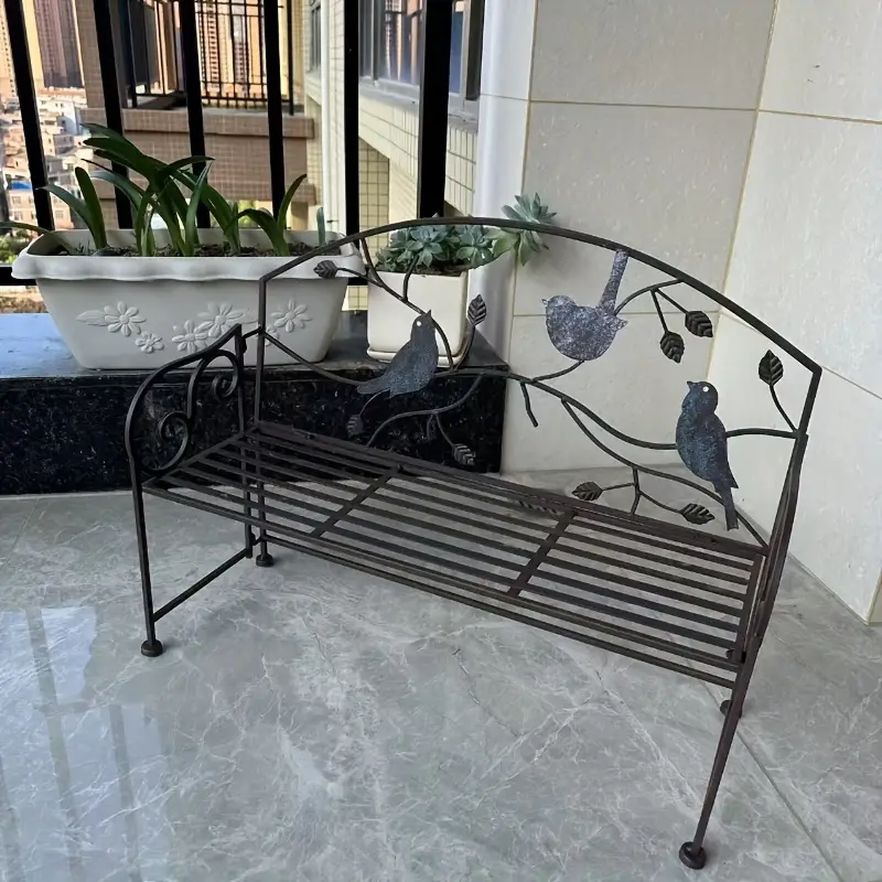 Zahradní lavička, skládací, kov, ROTINA NEW