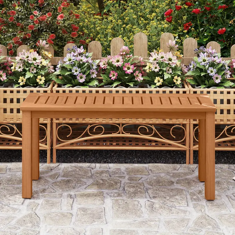 Zahradní lavička, teakový masiv, přírodní, olej, TAIMA